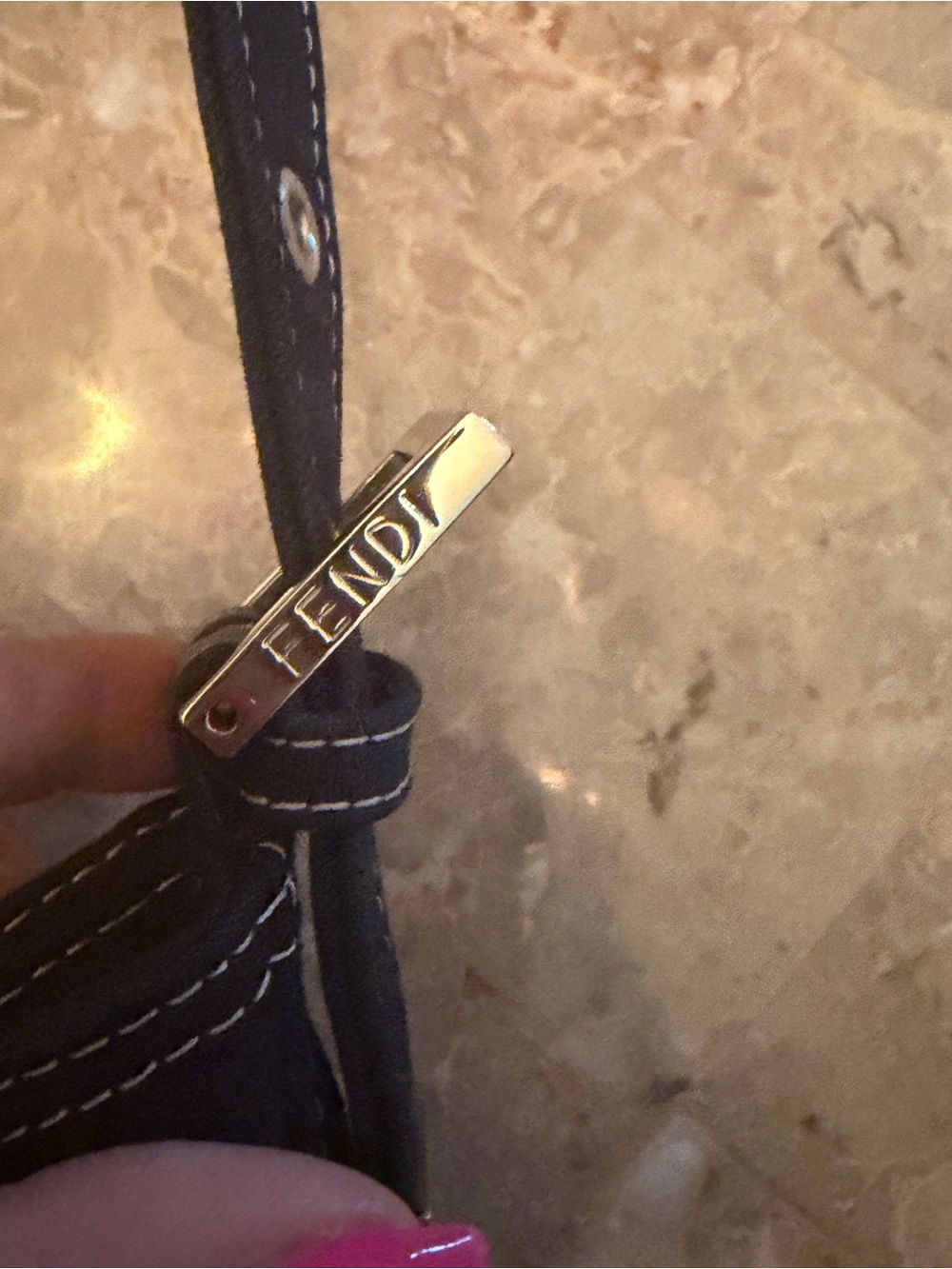 Fendi Denim Mama Baguette vintage handbag. Authentic!! - Picture 8 of 17